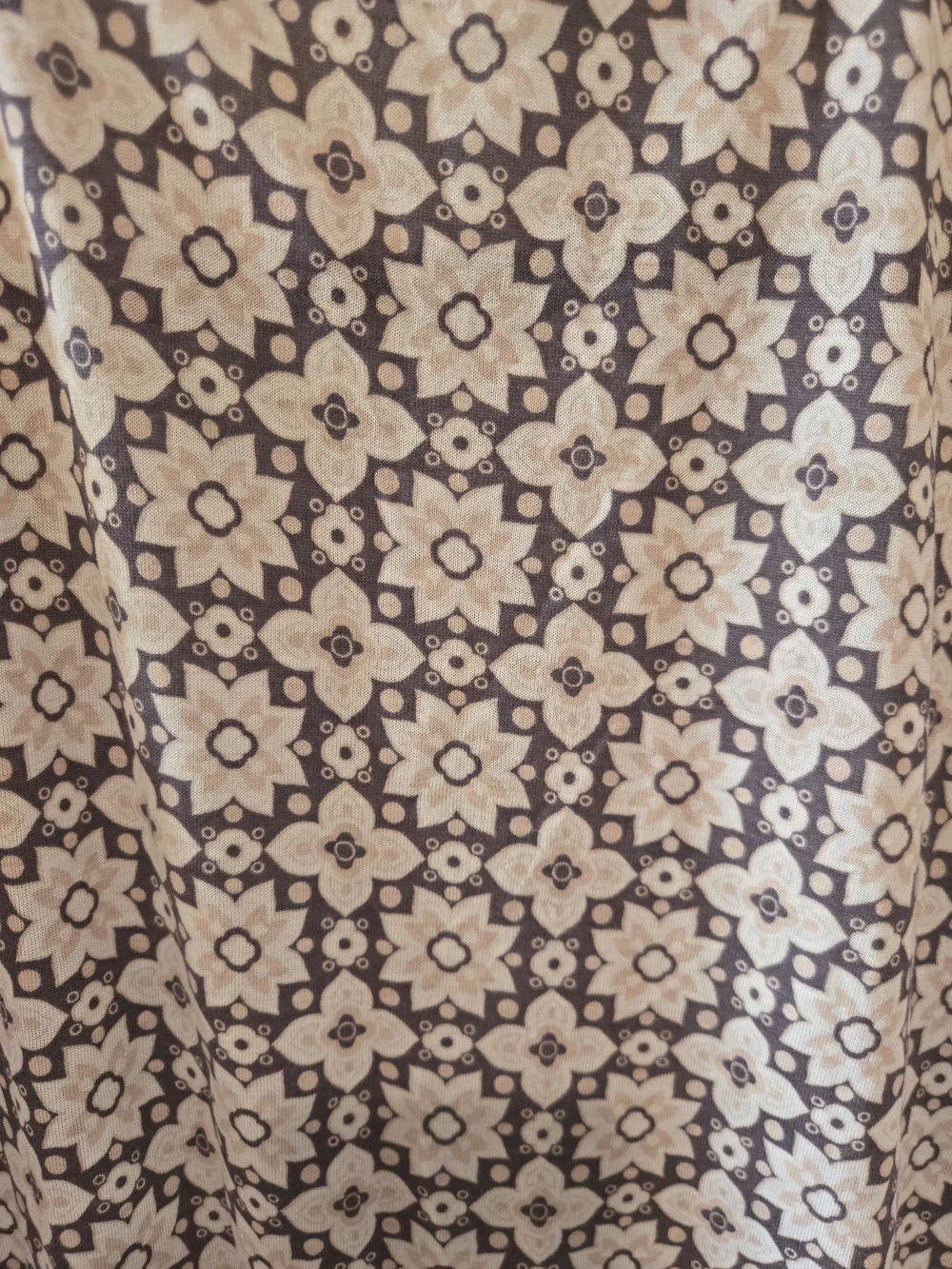 LOFT White and Gray Floral Print Puff Sleeve Top